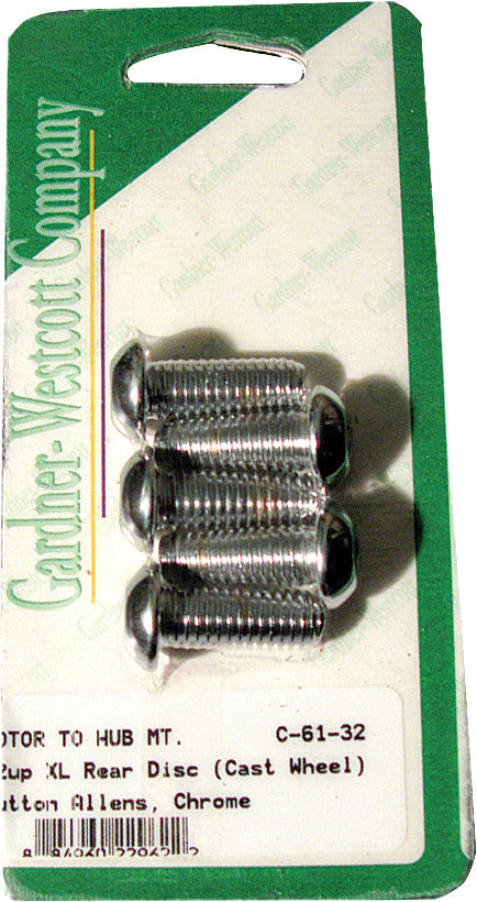 HARLEY GARDNERWESTCOTT REAR BRAKE ROTOR ALLEN BOLTS 92-UP BIG TWIN CAST WHEEL  C-61-32