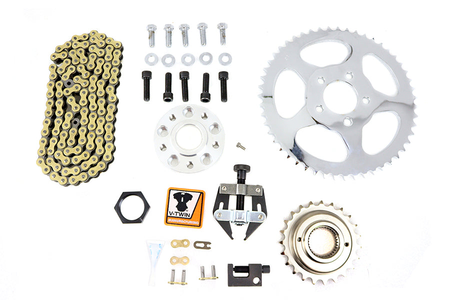 HARLEY York FXD Kettenantrieb-Kit hinten Passend für 2000-2005 FXD, 5-Gang 2000-2005 FXDWG, 5-Gang