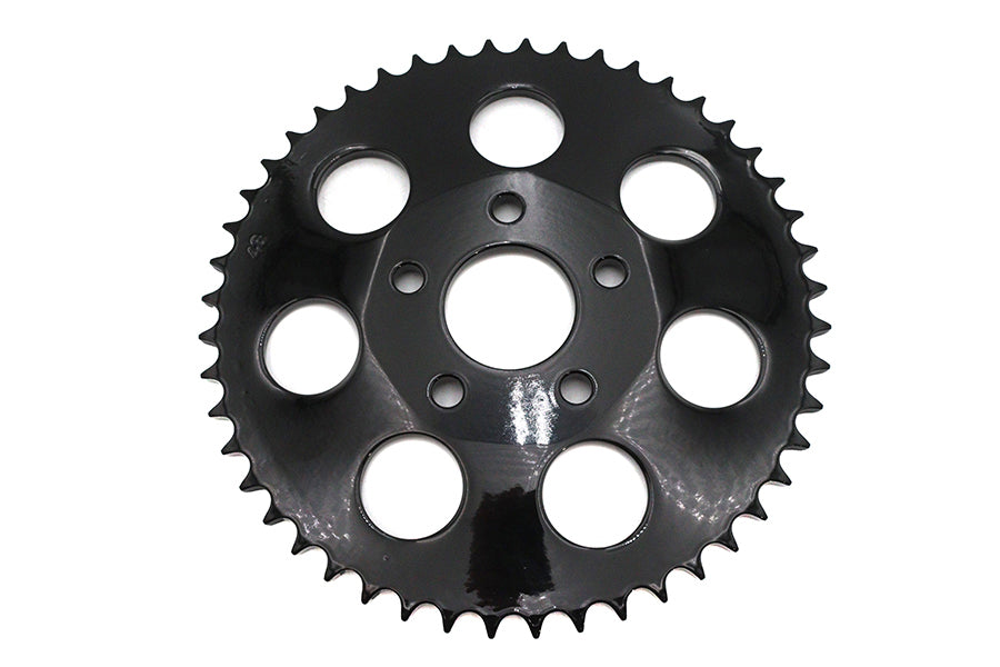 HARLEY Hinteres Kettenrad Glanzschwarz 48 Zähne Passend für 1973-1984 FX, 1973-1984 FL,