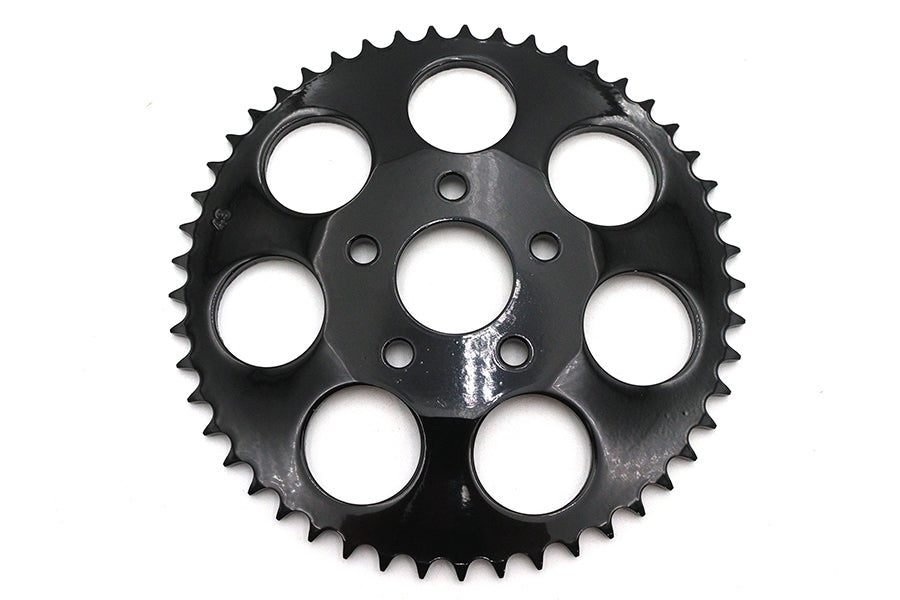 HARLEY Kettenrad Glanzschwarz 49 Zähne Passend für 1973-1984 FL, 1973-1984 FX, 1984-1985 FXST, 197