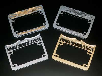 Custom Chrome HARLEY LIVE TO RIDE LICENSE FRAME-CHR