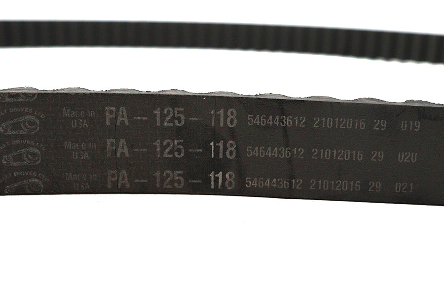 HARLEY 1-1/8 inch Carlisle Panther Rear Belt 125 Tooth Fits 0-  Custom, application with a ratio cha