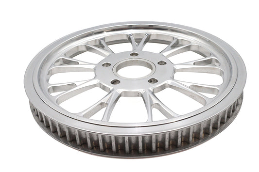 HARLEY Manhattan Rear Drive Pulley 65 Tooth Polished Fits 0-  Custom, Application for 1 belt."