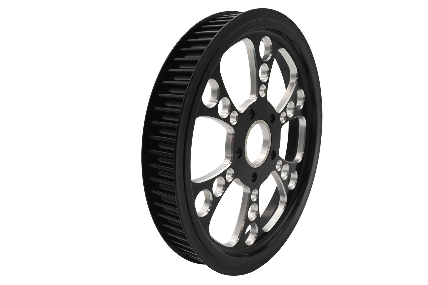 HARLEY Kool Kat Hinterrad-Riemenscheibe 70 Zähne Schwarz Passend für 0- Custom, Anwendung für 1-1/2" Riemen."