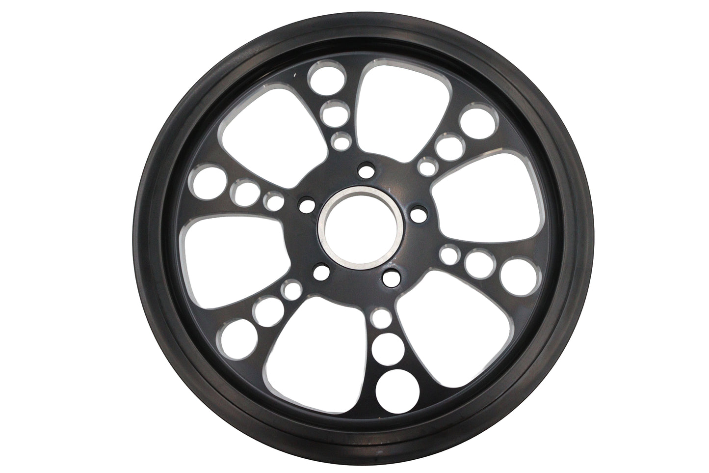 HARLEY Kool Kat Hintere Riemenscheibe 70 Zähne Schwarz Passend für 0- Custom, Anwendung für 1-1/8 Zoll Riemen.