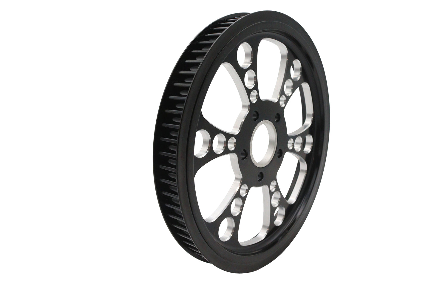 HARLEY Kool Kat Hintere Riemenscheibe 70 Zähne Schwarz Passend für 0- Custom, Anwendung für 1-1/8 Zoll Riemen.