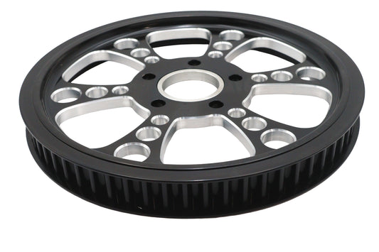 HARLEY Kool Kat Rear Drive Pulley 65 Tooth Black Cut Fits 0-  Custom, Application with 1 belt"