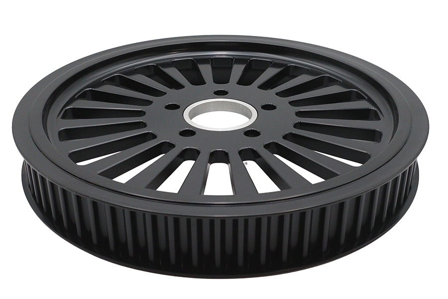 HARLEY King Spoke Hinterrad-Antriebsriemenscheibe 70 Zähne Schwarz Passend für 0- Custom, Anwendung für 1-1/2" Riemen."