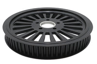HARLEY King Spoke Hinterrad-Antriebsriemenscheibe 70 Zähne Schwarz Passend für 0- Custom, Anwendung für 1-1/2" Riemen."