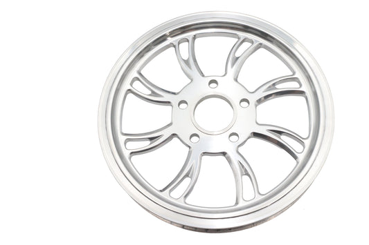 HARLEY Vortex Hinterradantriebsriemenscheibe 65 Zähne poliert Passend für 0- Zoll Custom, Anwendung für 1-1/2 Zoll Riemen."