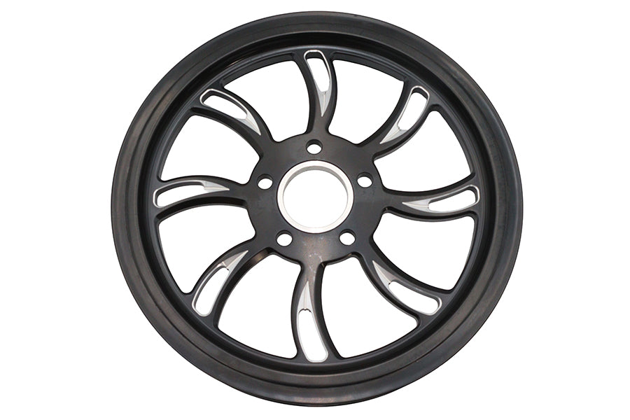 HARLEY Vortex Hinterrad-Riemenscheibe 70 Zähne Schwarz Cut Passend für 0- Custom, Anwendung für 1-1/2 Riemen"