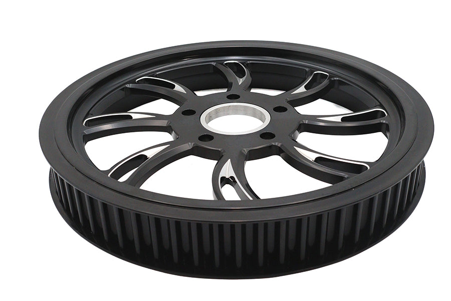 HARLEY Vortex Hinterrad-Riemenscheibe 70 Zähne Schwarz Cut Passend für 0- Custom, Anwendung für 1-1/2 Riemen"