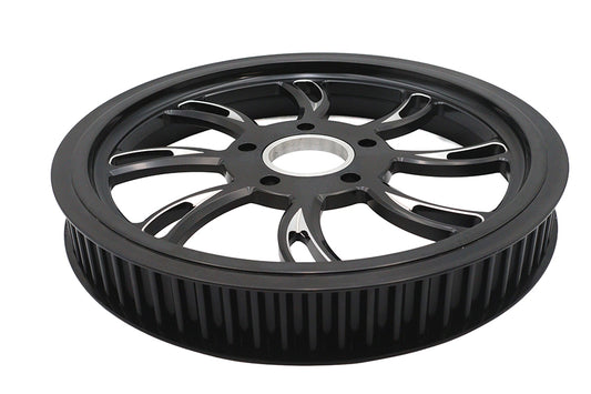 HARLEY Vortex Hinterrad-Riemenscheibe 70 Zähne Schwarz Cut Passend für 0- Custom, Anwendung für 1-1/2 Riemen"