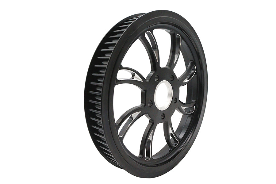 HARLEY Vortex Hinterrad-Riemenscheibe 70 Zähne Schwarz Cut Passend für 0- Custom, Anwendung für 1-1/2 Riemen"