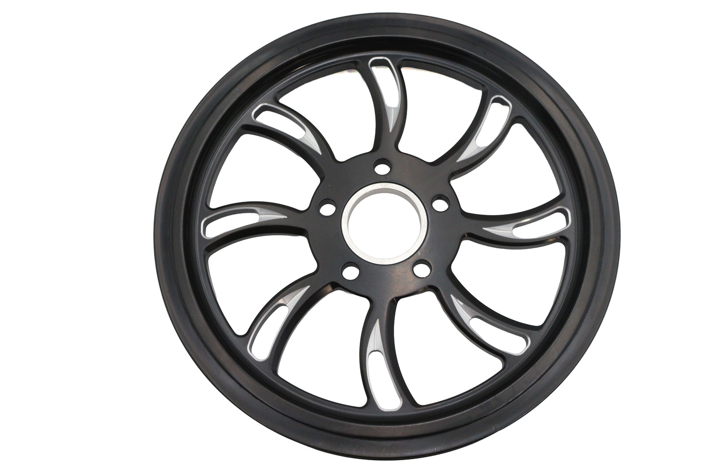 HARLEY Vortex Hinterrad-Riemenscheibe 70 Zähne Schwarz Cut Passend für 0- Custom, Anwendung für 1-1/8 Zoll Riemen.
