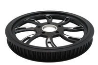 HARLEY Vortex Hinterrad-Riemenscheibe 70 Zähne Schwarz Cut Passend für 0- Custom, Anwendung für 1-1/8 Zoll Riemen.