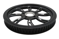 HARLEY Vortex Hinterrad-Antriebsriemenscheibe 70 Zähne schwarz geschnitten Passend für 0- Custom, Anwendung für 1 Riemen.
