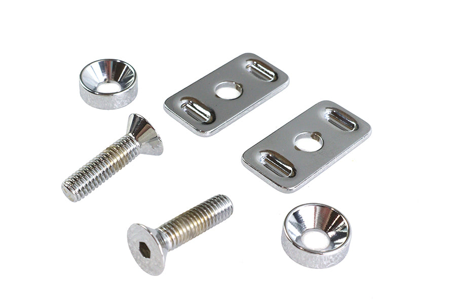 HARLEY Chrom Schwingen Endplatte Einstellschrauben-Kit passend für 1991-2005 FXD,