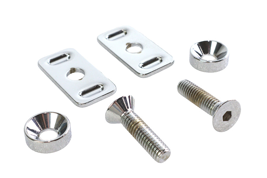 HARLEY Chrom Schwingen Endplatte Einstellschrauben-Kit passend für 1991-2005 FXD,