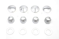 HARLEY Rocker Arm Slotted Chrome Cover Plug Kit fits 1971-1984 FL,   1971-1984 FX,   1979-1983 FLT,   1982-1983 FXR,   1957-1985 XL,
