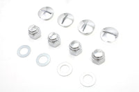 HARLEY Rocker Arm Slotted Chrome Cover Plug Kit fits 1971-1984 FL,   1971-1984 FX,   1979-1983 FLT,   1982-1983 FXR,   1957-1985 XL,