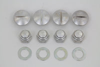 HARLEY Rocker Arm Slotted Cadmium Cover Plug Kit fits 1971-1984 FL,   1971-1984 FX,   1979-1983 FLT,   1982-1983 FXR,   1957-1985 XL,