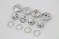 HARLEY Rocker Arm Slotted Cadmium Cover Plug Kit fits 1971-1984 FL,   1971-1984 FX,   1979-1983 FLT,   1982-1983 FXR,   1957-1985 XL,