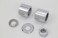 ハーレー フロントアクスルスペーサーキット スムーススタイル クローム 2000-2006 FXST、2000-2006 FXDWG フロントに適合