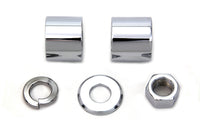 ハーレー フロントアクスルスペーサーキット スムーススタイル クローム 2000-2006 FXST、2000-2006 FXDWG フロントに適合