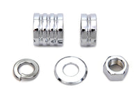 HARLEY Vorderachsabstandshalter-Kit Rillen-Stil Chrom Passend für 2000–2006 FLSTF, Vordere Montage
