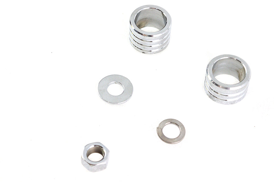 HARLEY Achsdistanzstück-Kit im Chrom-Groove-Stil, passend für 2000–2007 FLT, vorne