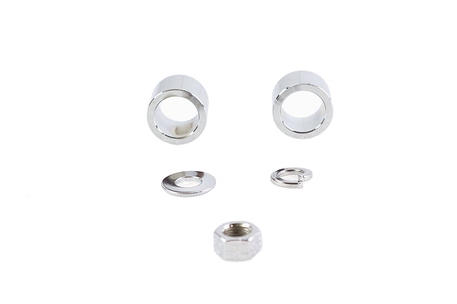 HARLEY Achsabstandshalter-Kit Smooth Style Chrom passend für 2000-2007 FLT, vordere Passung