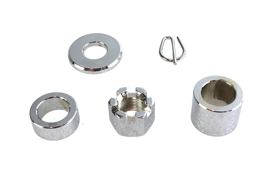 HARLEY Hinterachs-Distanzstück-Set glatt Chrom passend für 2000-2005 FXD,