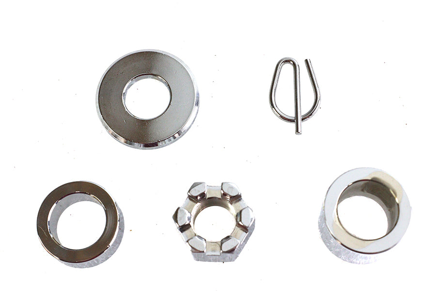 HARLEY Hinterachs-Distanzstück-Set glatt Chrom passend für 2000-2005 FXD,