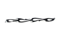 HARLEY schwarzes Schalthebelgestänge Flammen-Stil passend für 1980-1998 FLT, 1980-1998 FLHT, 1980-1998 FLHR, 1986-