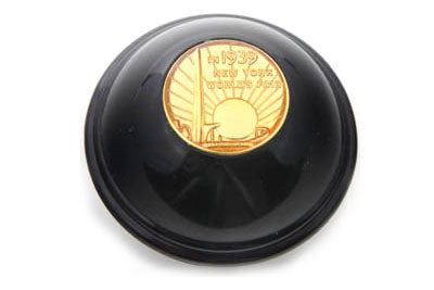 HARLEY Shifter Ball with World's Fair Insert fits 1941-1965 FL,   1941-1973 G,