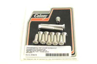 HARLEY Getriebe Top Cover Schraubenkit Cadmium passend für 1950-1953 FL,