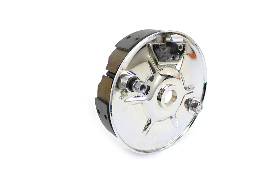 HARLEY Hintere mechanische Bremsankerplatte Kit Chrom Passend für 1936-1940 EL, 1941-1957 FL, 1937-1948