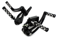 HARLEY Schwarzes Vorverlegtes Fußrasten-Kit Passend für 1970-1999 FX,