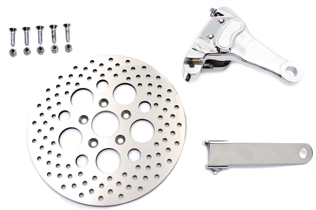 HARLEY Chrom-Hinterradbremssattel mit 4 Kolben und 11,5-Zoll-Bremsscheiben-Kit Passend für 1987–1999 XL,