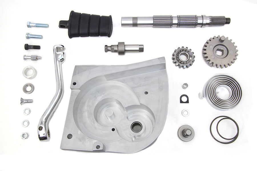 HARLEY Kickstarter Umrüstsatz Aluminium-Finish passend für 2004-2006 XL, kann nur mit 28 Zähnen verwendet werden