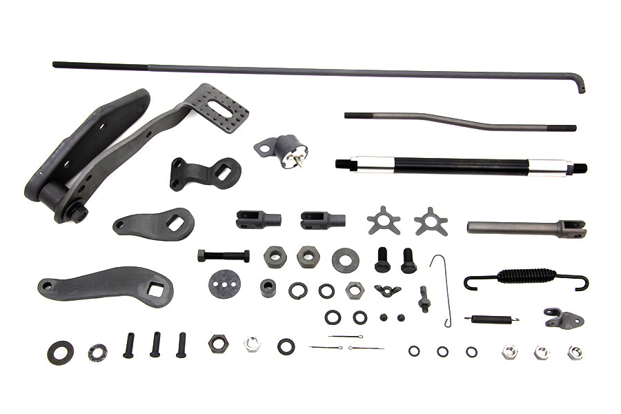 HARLEY parkerisierter Bremssteuerungs-Kit mechanisch Passend für 1941-1957 FL, 1936-1940 EL, 1936-1948 UL,