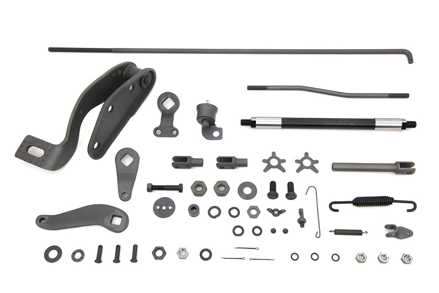 HARLEY parkerisierter Bremssteuerungs-Kit mechanisch Passend für 1941-1957 FL, 1936-1940 EL, 1936-1948 UL,
