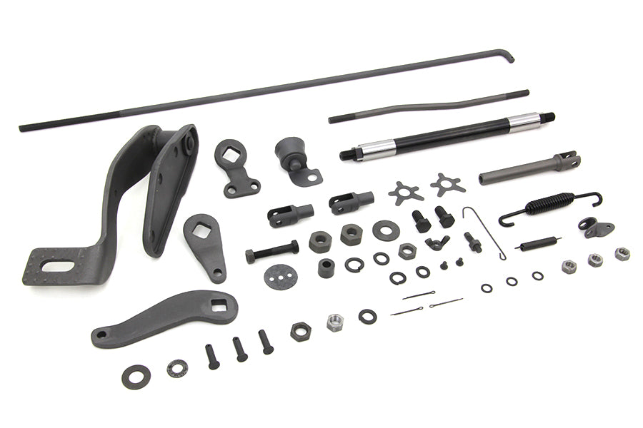 HARLEY parkerisierter Bremssteuerungs-Kit mechanisch Passend für 1941-1957 FL, 1936-1940 EL, 1936-1948 UL,