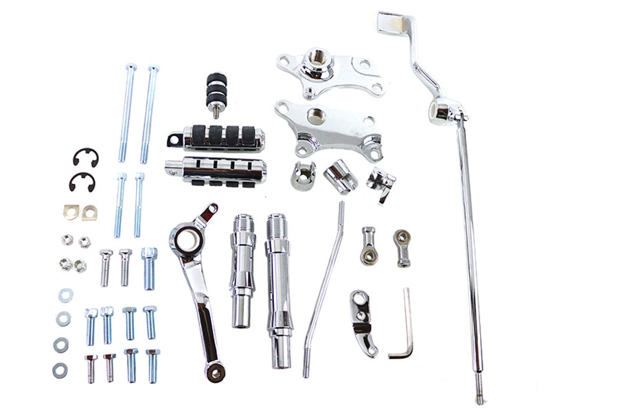 HARLEY Vorverlegte Fußrastenanlage Chrom Passend für 1986-1990 XL, 4-Gang