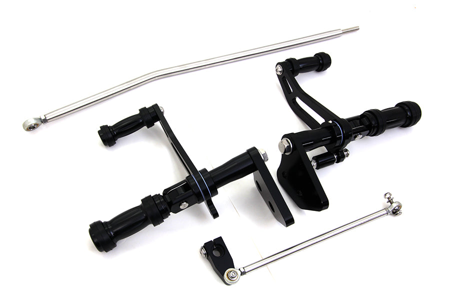 HARLEY Billet Soziusfußrastenanlage Schwarz Passend für 2003-2013 FXD, 2000-2012 FXDL,