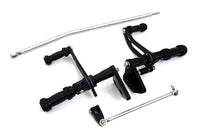 HARLEY Billet Soziusfußrastenanlage Schwarz Passend für 2003-2013 FXD, 2000-2012 FXDL,