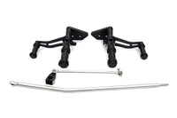 HARLEY Billet Soziusfußrastenanlage Schwarz Passend für 2003-2013 FXD, 2000-2012 FXDL,