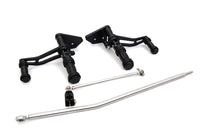 HARLEY Billet Soziusfußrastenanlage Schwarz Passend für 2003-2013 FXD, 2000-2012 FXDL,