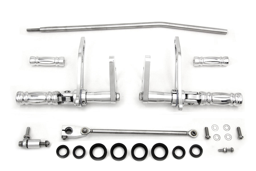 HARLEY Billet-Vorverlegte-Fußrastenanlage poliert, passend für 2003–2013 FXD, 2000–2012 FXDL,
